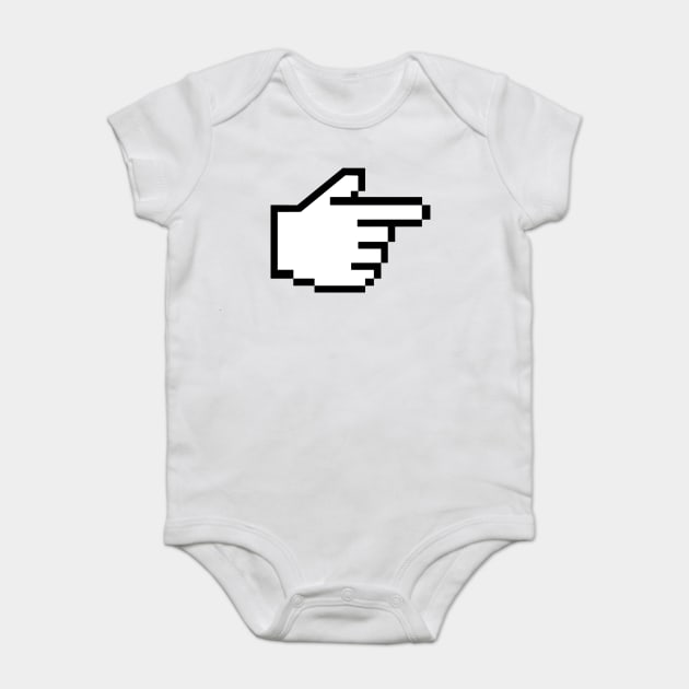 Cursor Hand Mouse Click Handgun Baby Bodysuit by AustralianMate